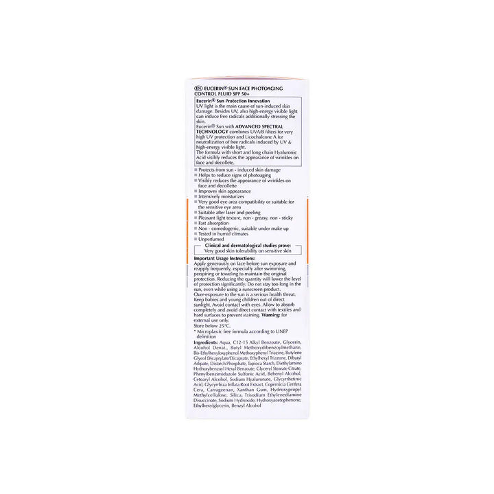 38433-Eucerin Photoaging Control SPF50 Sun Fulid 50Ml +4