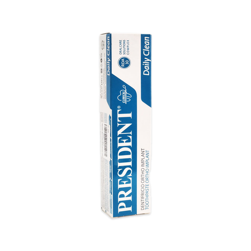 PRESIDENT DAILY CLEAN ORTHO IMPLANT TOOTHPASTE 75ML