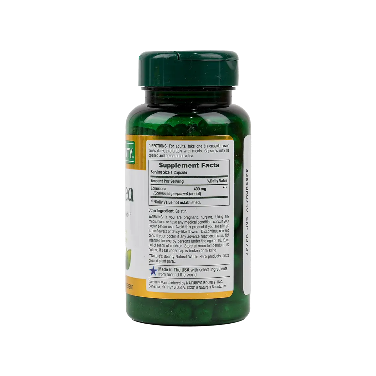 38677-NATURES BOUNTY ECHINACEA 400MG 100CAP +1