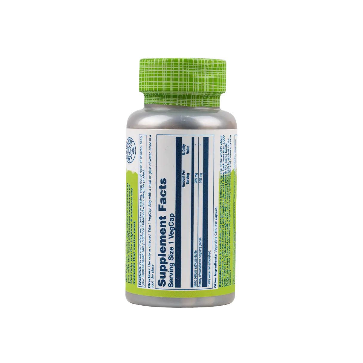 Solaray Garlic & Parsley 530mg 100vegcap
