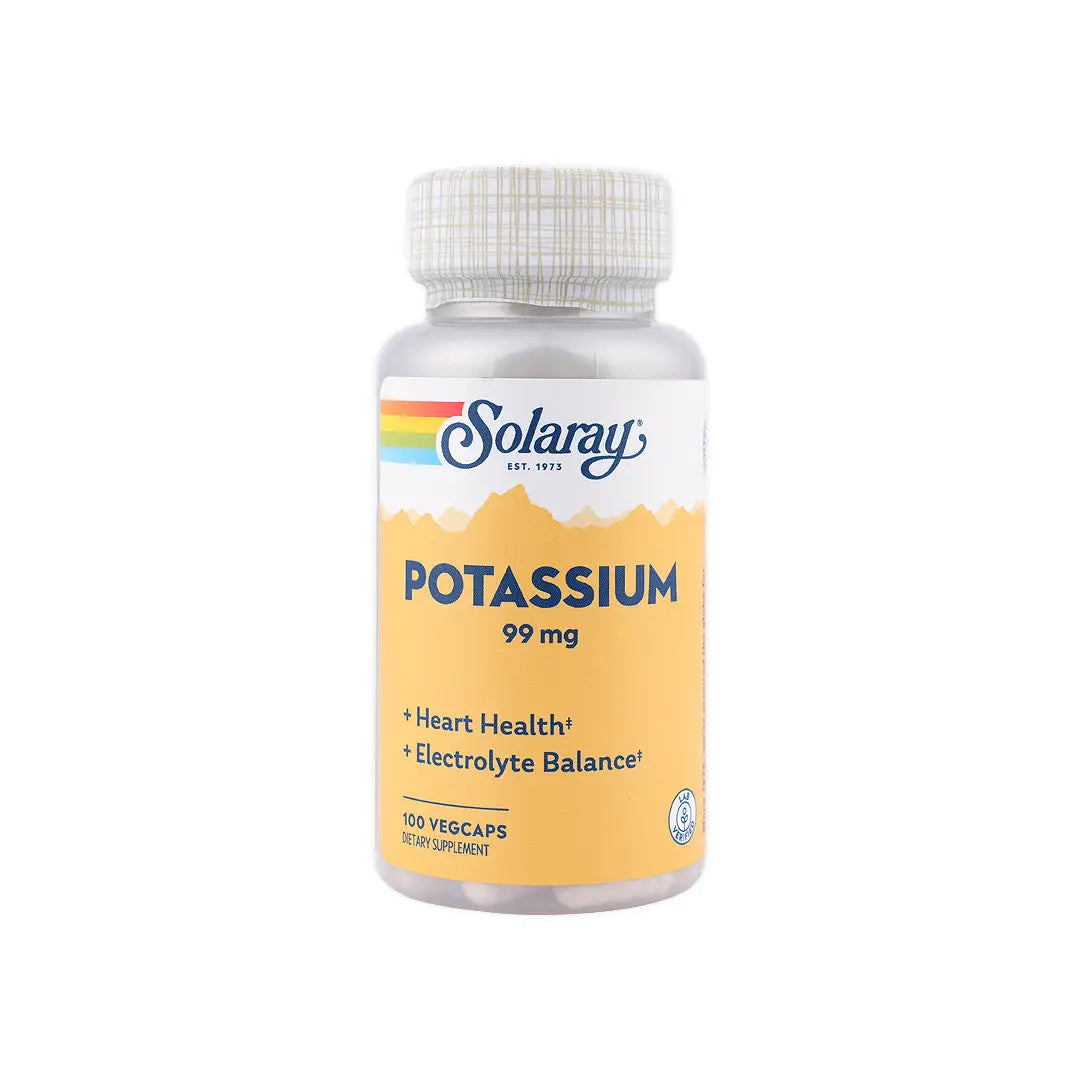 38705-Solaray Potassium 99Mg 100 Vegcaps