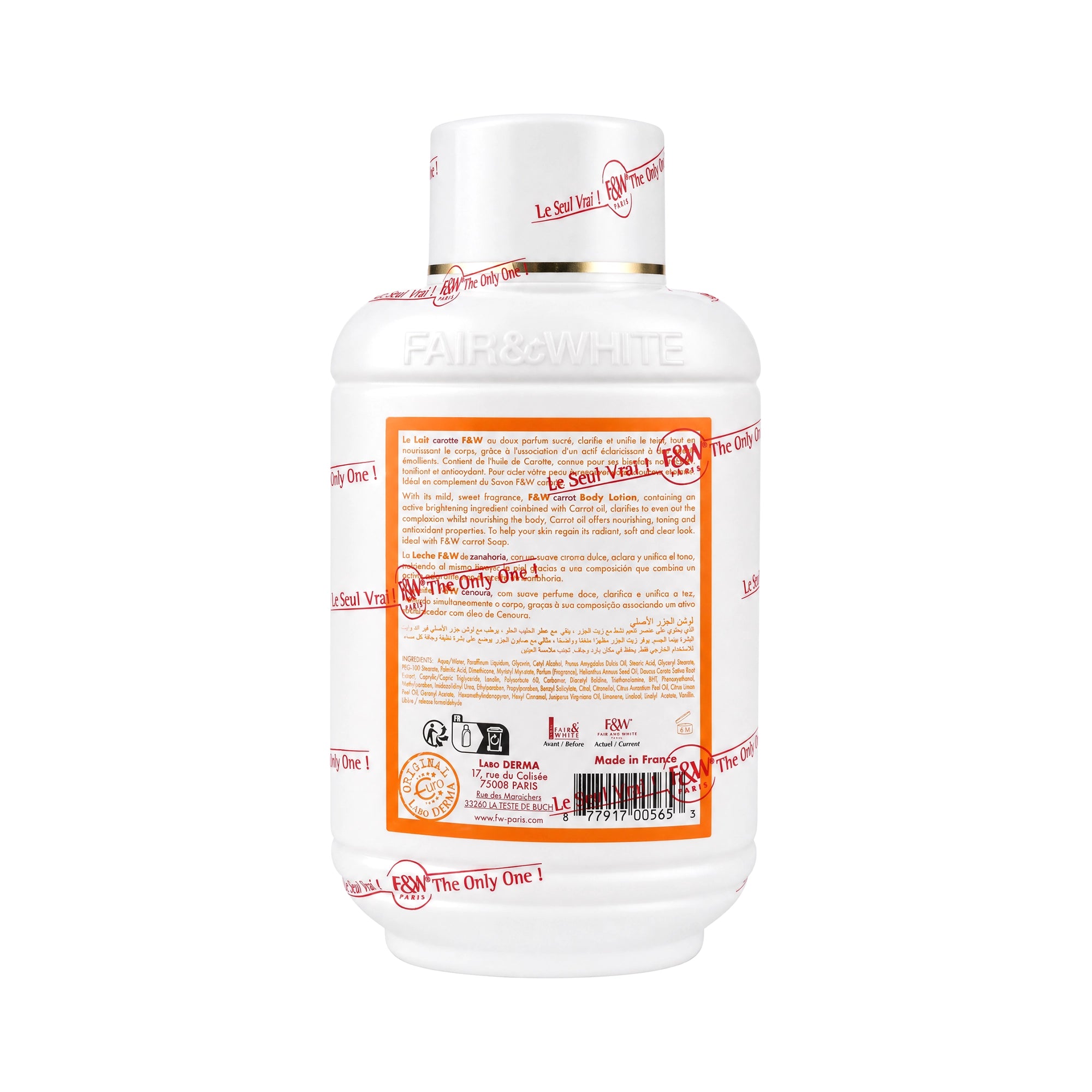 38740-Fair And White Lait Carrot Body Lotion 485Ml +2