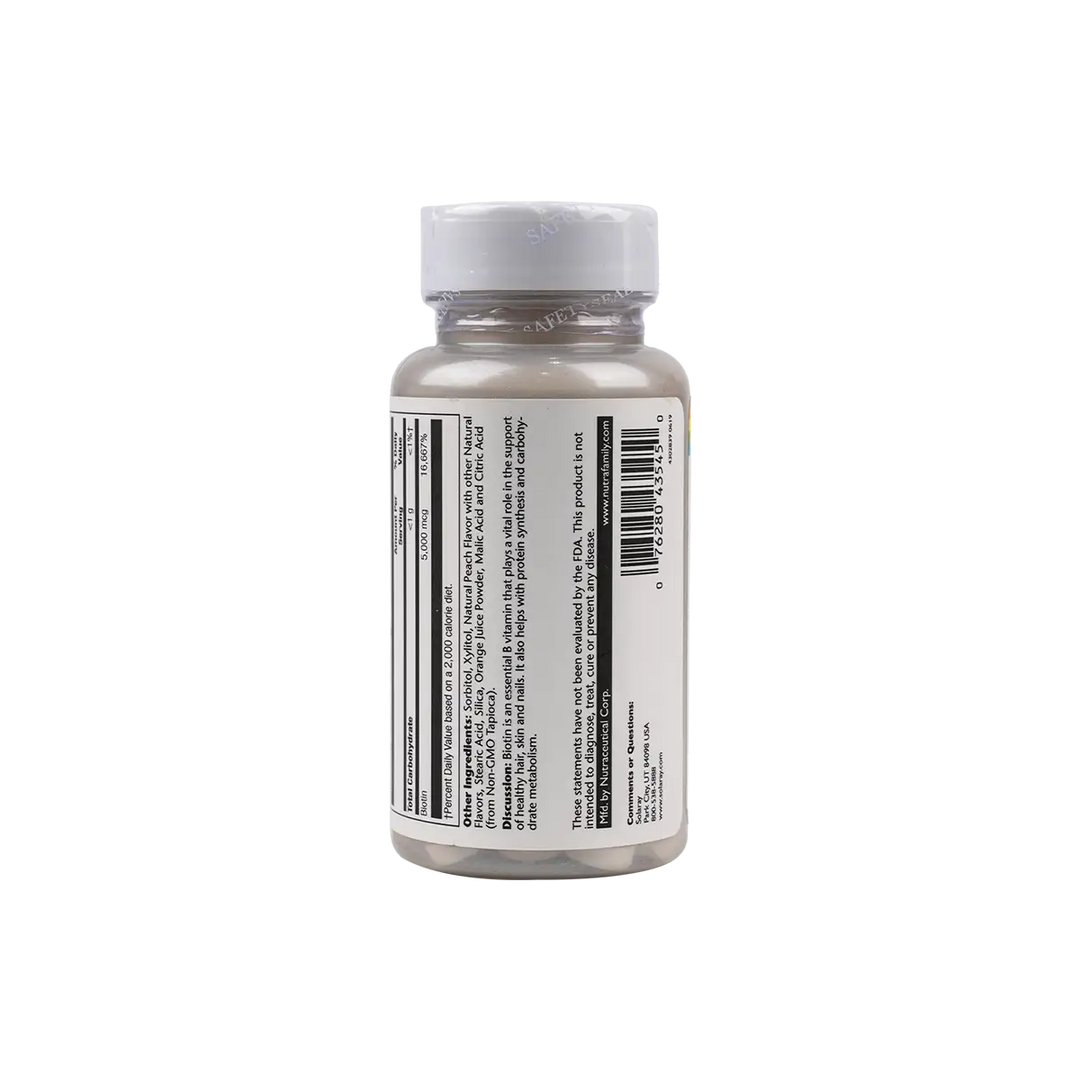 38846-Solaray Biotin 5000Mg 60 Loz. +2