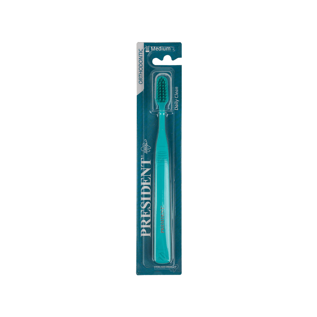 President Orthodontic Medium Toothbrush