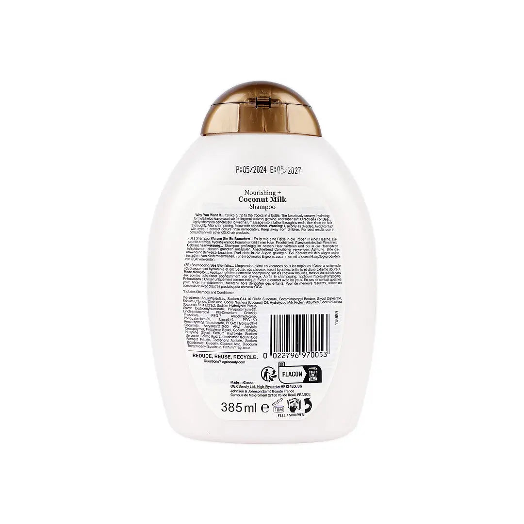 OGX COCONUT MILK SHAMPOO 385ML