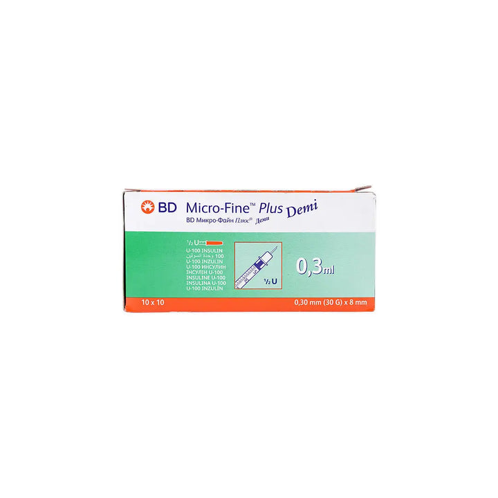 39103-BD Micro-Fine Syringe 0.3ml 8mmx30G 100pcs +1