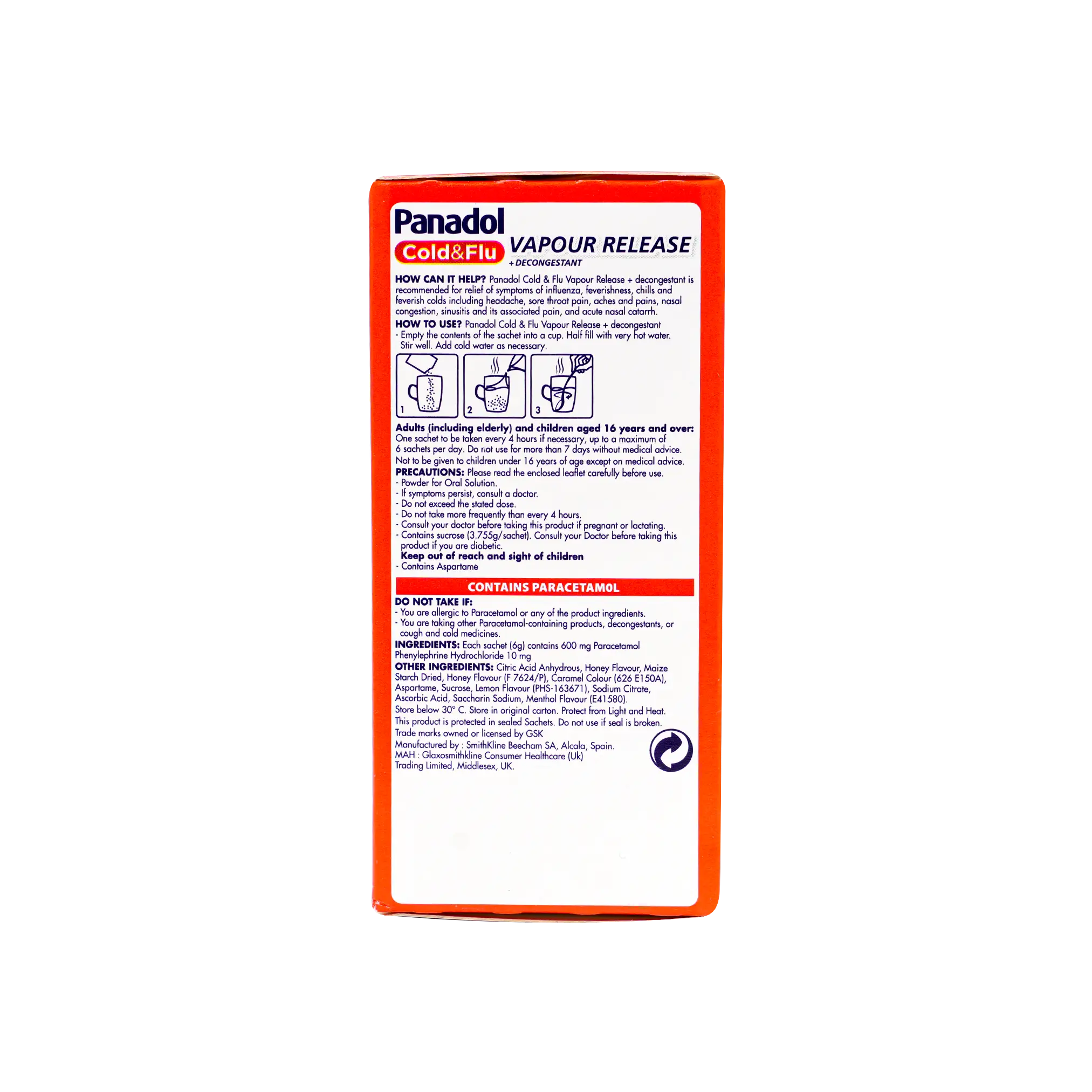 Panadol Cold + Flu Release 10Sach