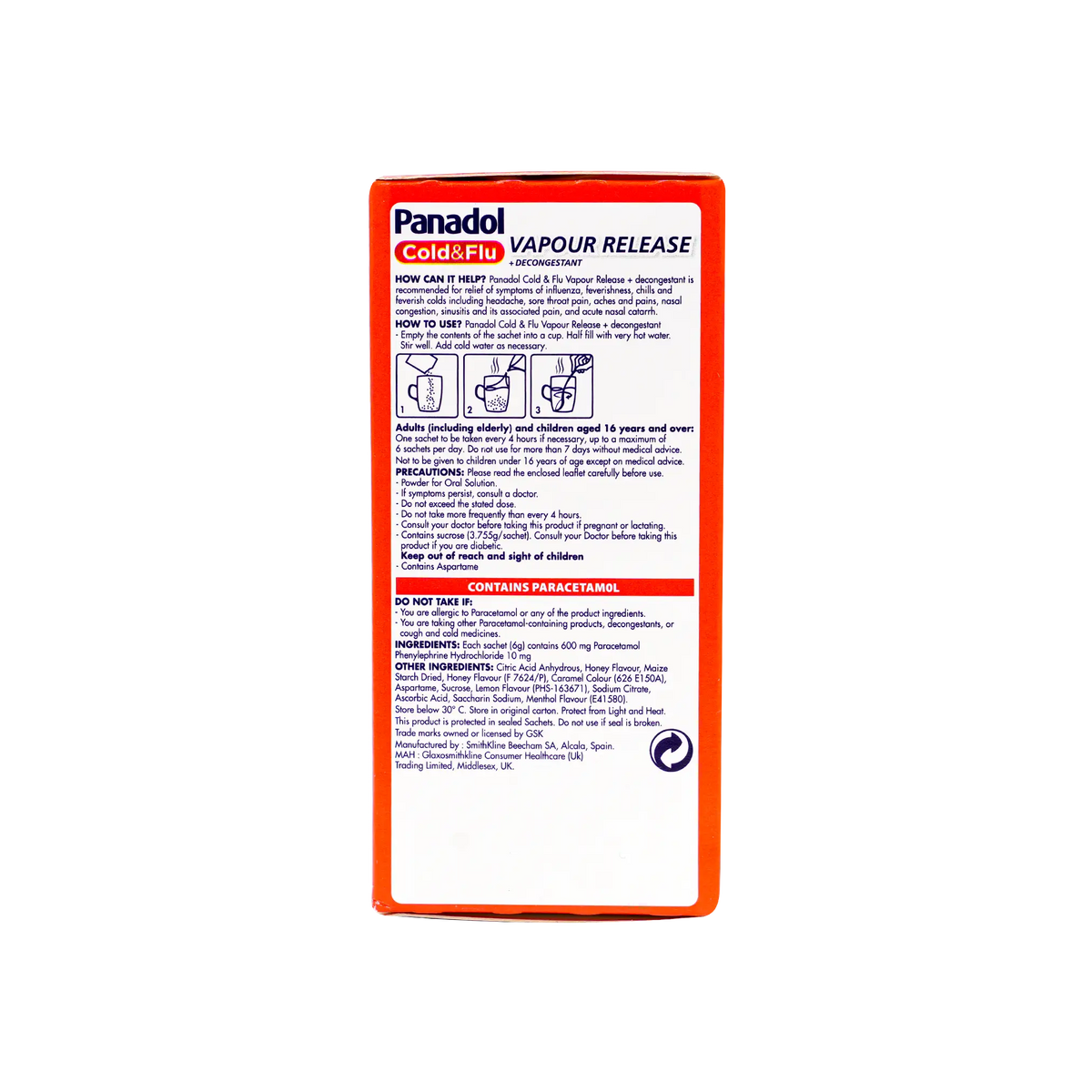 39149-Panadol Cold+Flu Release 10Sach +1