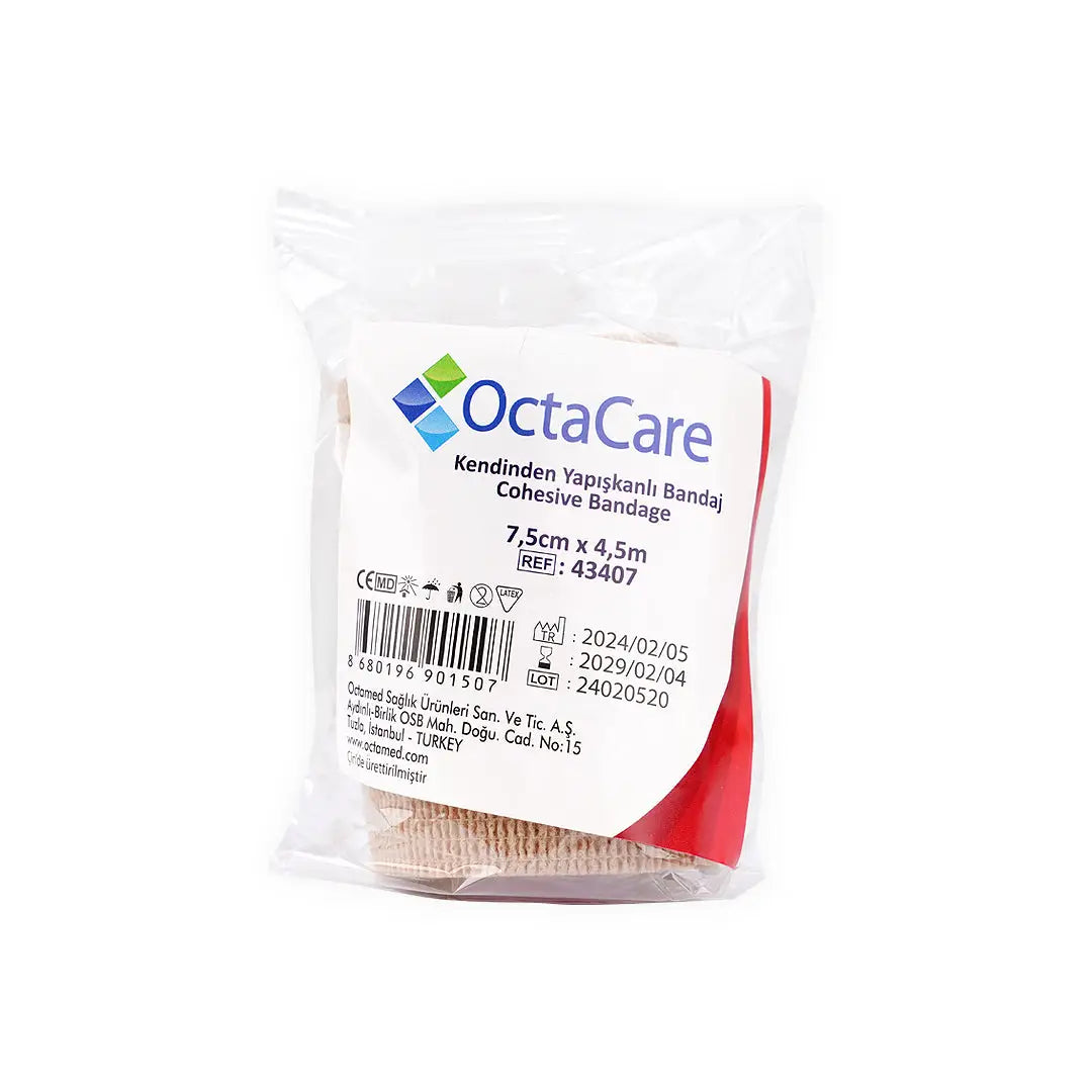 39195-Octacare Cohesive Bandage 7.5cmx4.5m 1pc-43407