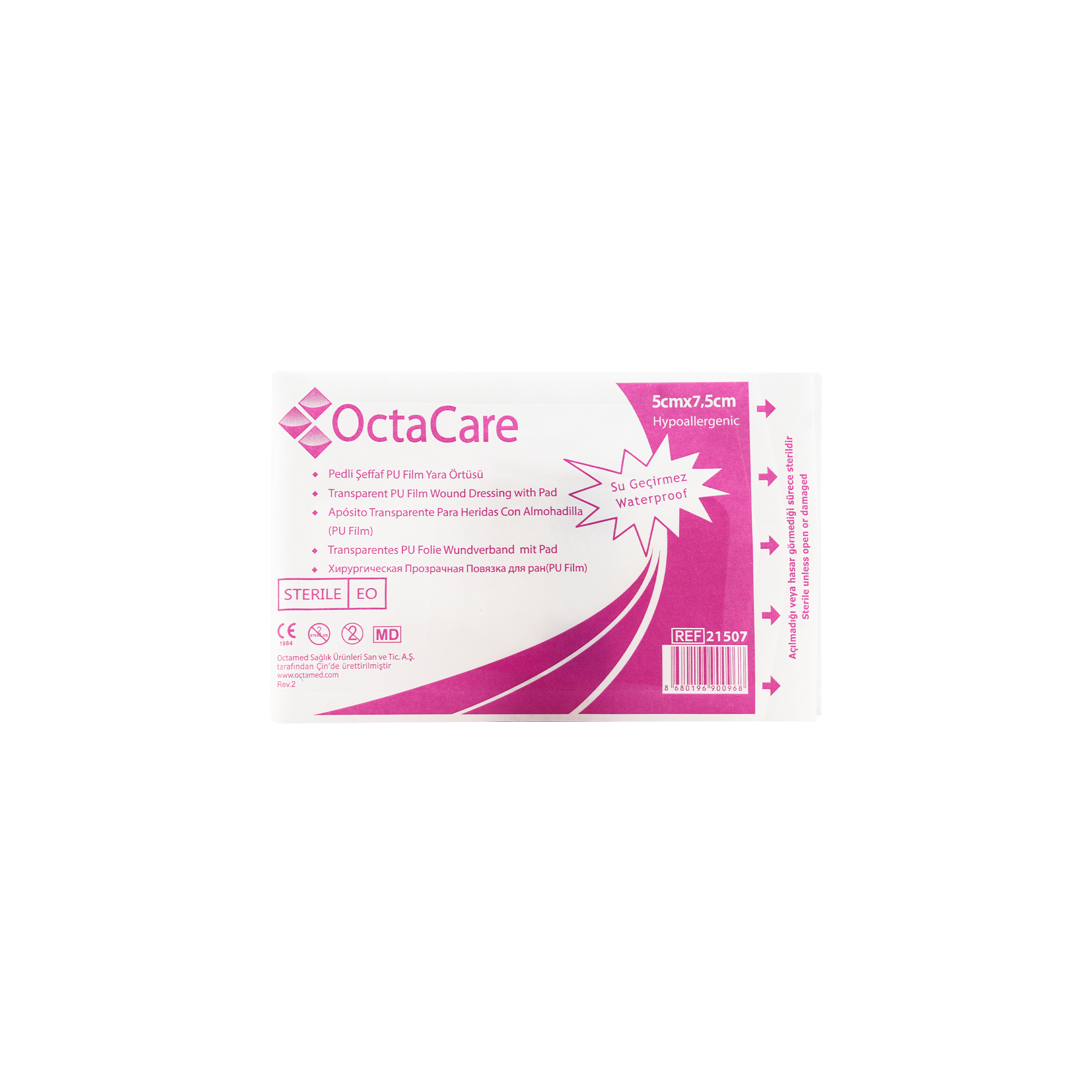 Octacare Waterproof Wound Plaster 5x7.5cm 1pc-21507