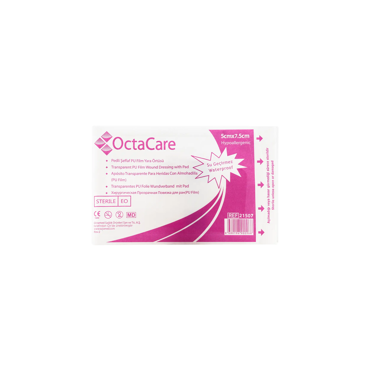 39202-Octacare Waterproof Wound Plaster 5x7.5cm 1pc-21507