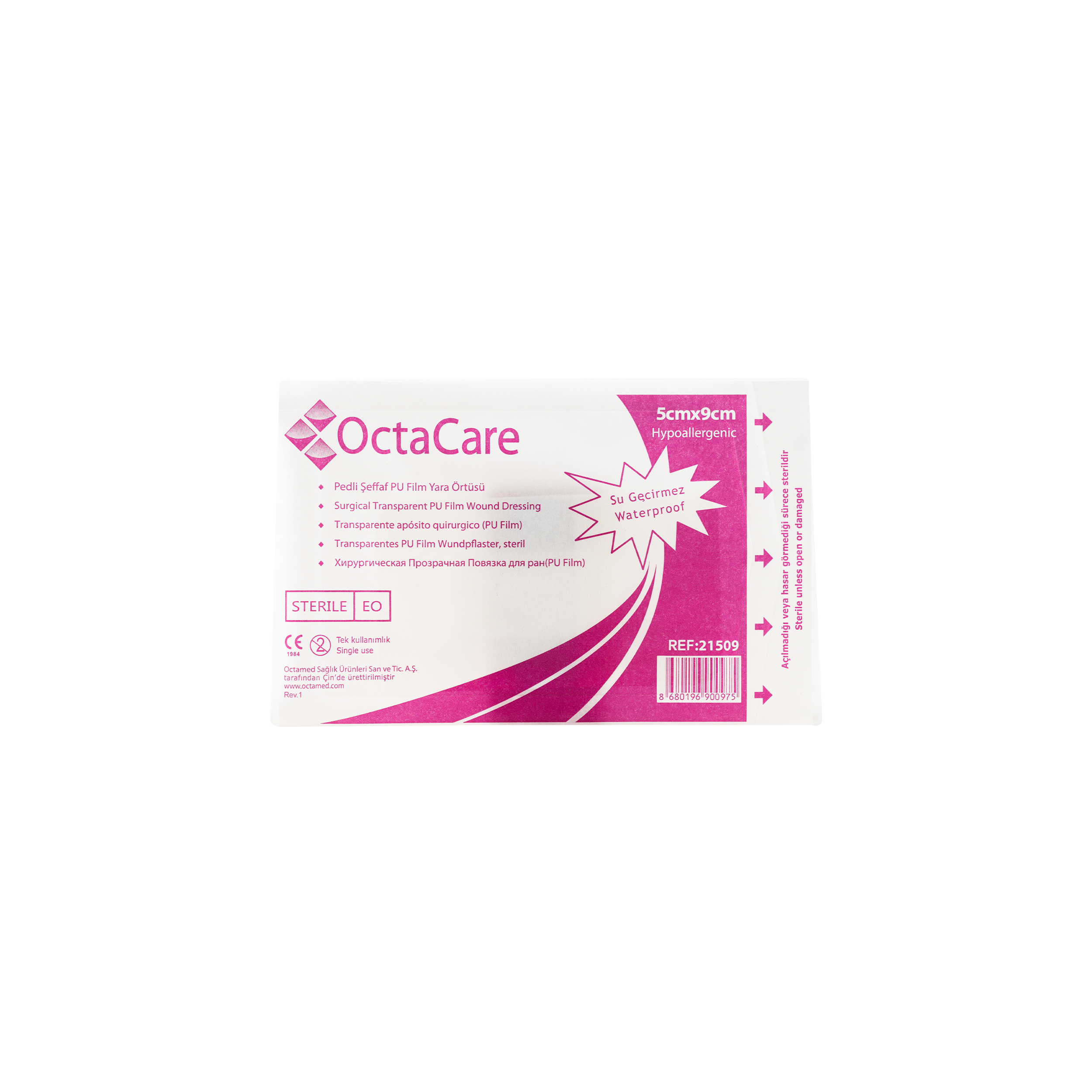 Octacare Waterproof Wound Plaster 5x9cm 1pc-21509