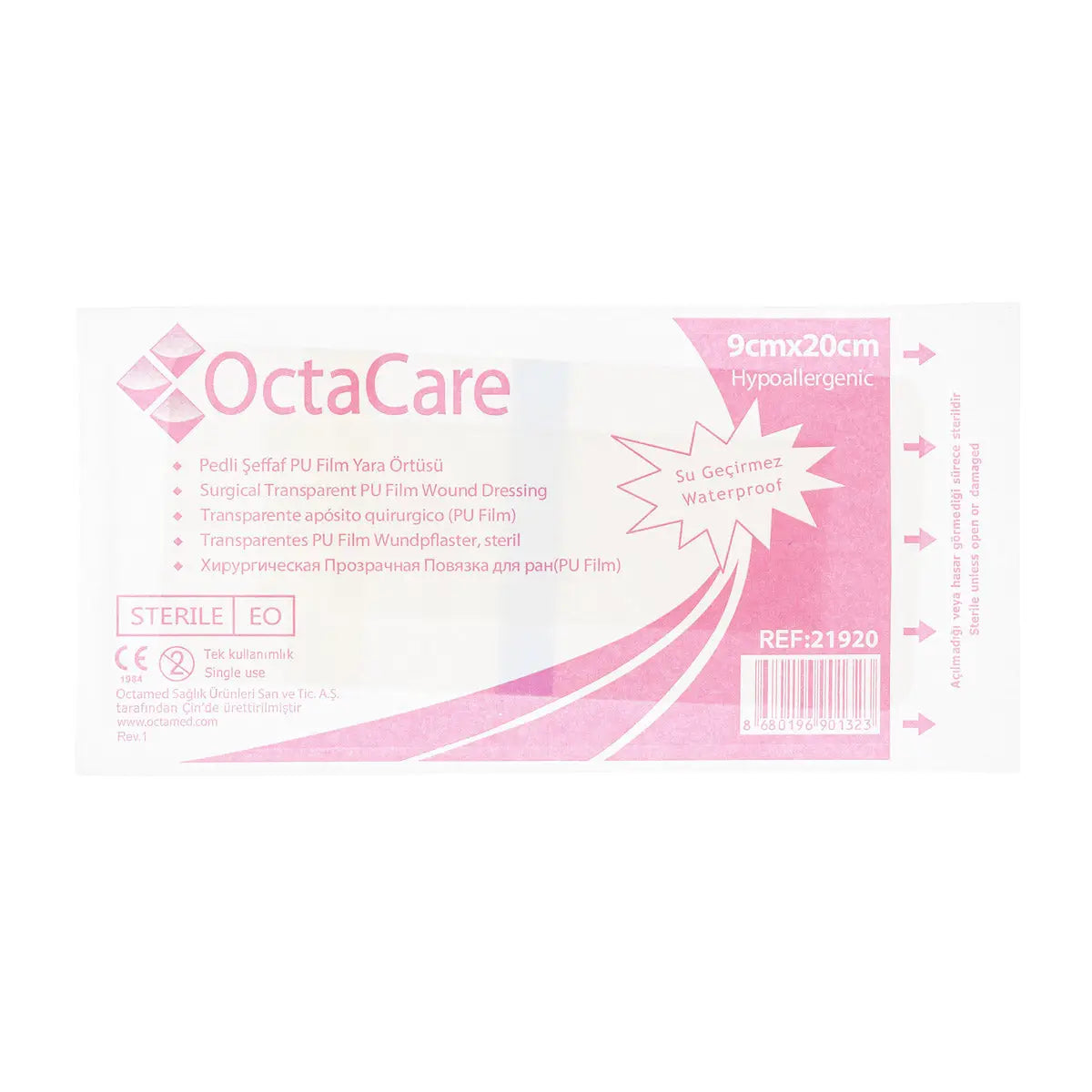 39206-Octacare Waterproof Wound Plaster 9x20cm 1pc-21920 +1