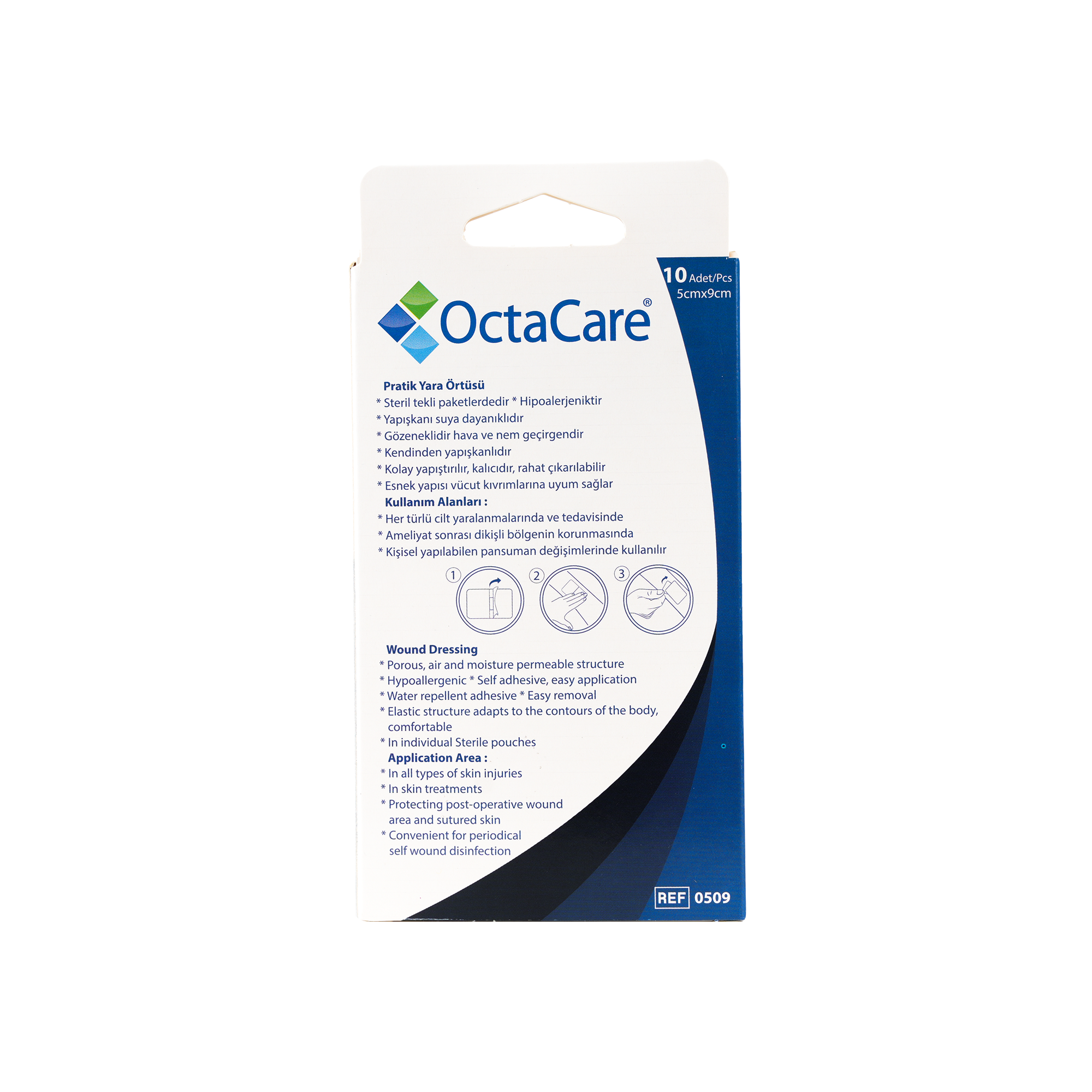 Octacare Fabric Wound Plaster 5x9cm 10pcs-0509