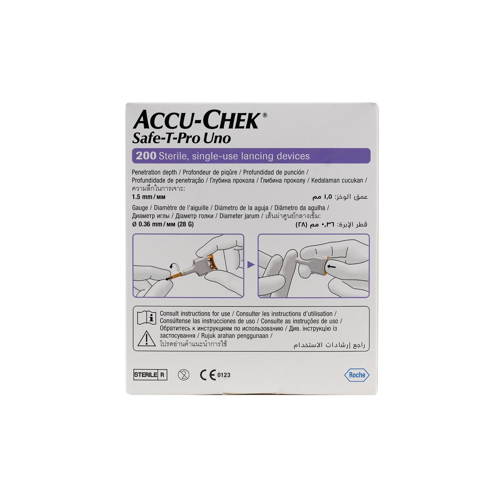 Accu-Chek Safe-T-Pro Uno 200 Lancets