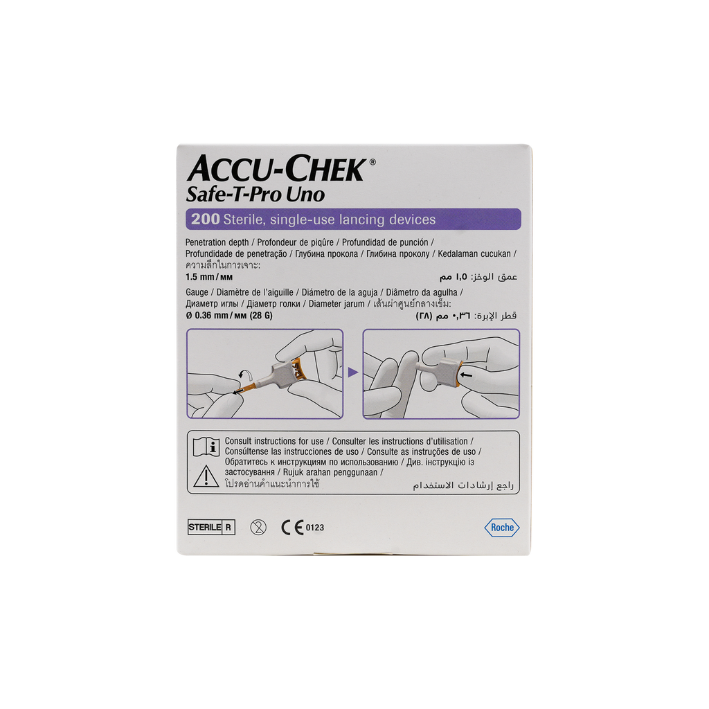 Accu-Chek Safe-T-Pro Uno 200 Lancets – Pharmazone