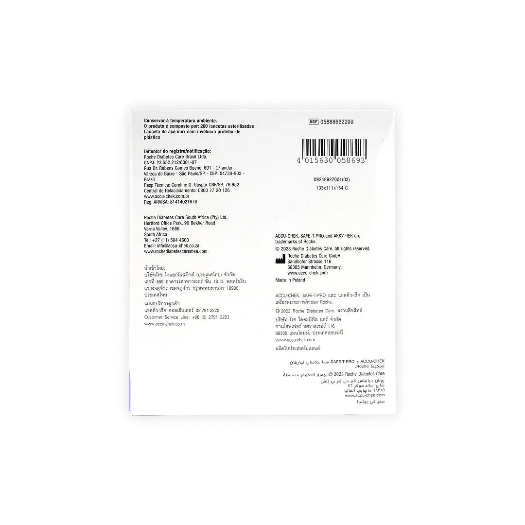 Accu-Chek Safe-T-Pro Uno 200 Lancets