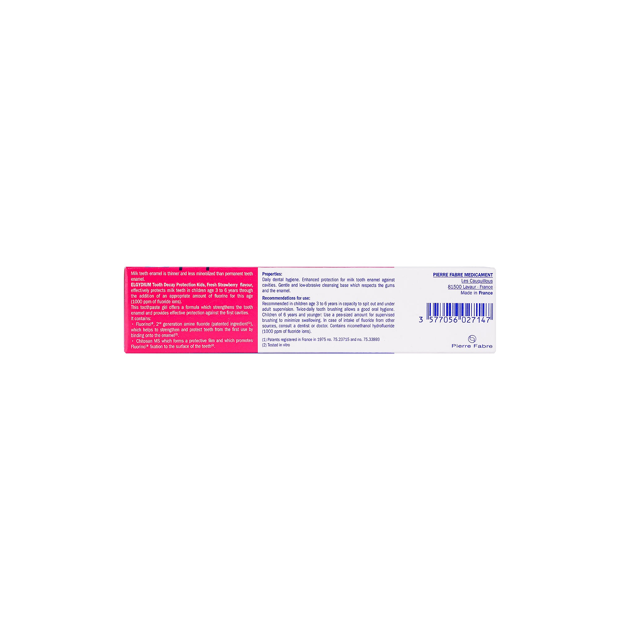 39380-Elgydium Decay Kids Toothpaste 3-6 Strawberry 50ml +2