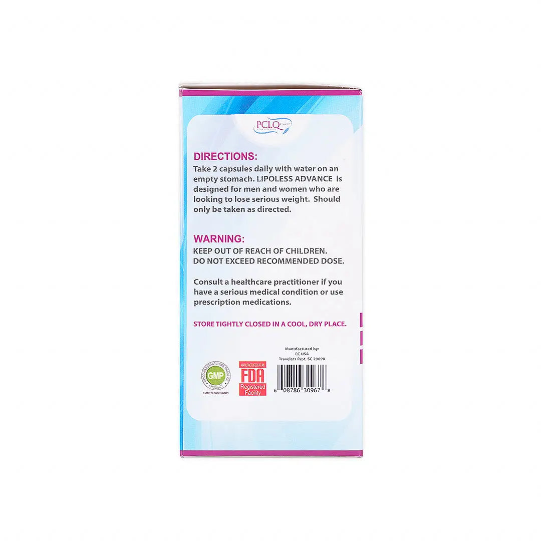 pclq lipoless weight loss 60 capsules