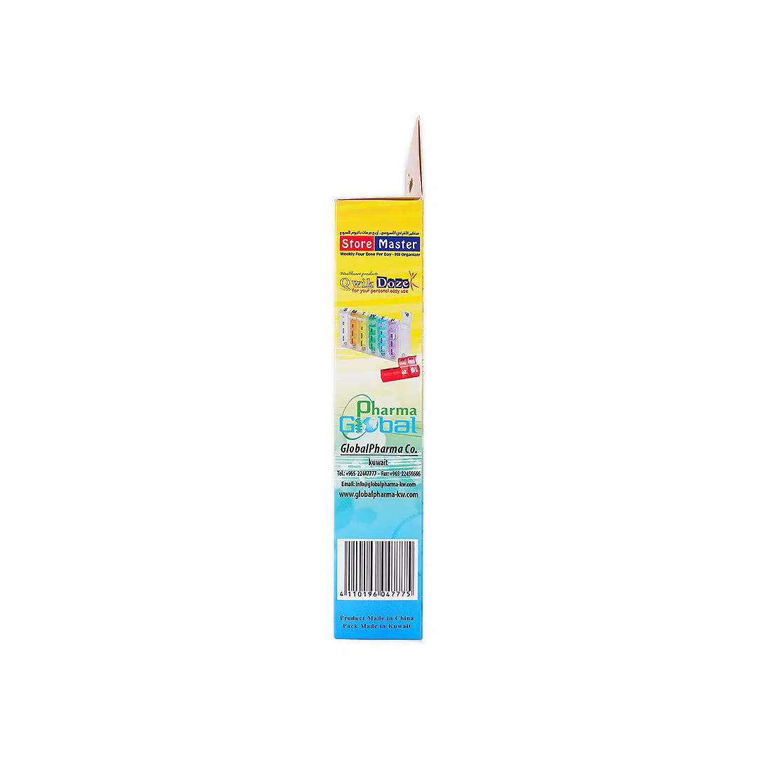 Qwik Doze Pill Organizer Weekly 4 Doses-7775