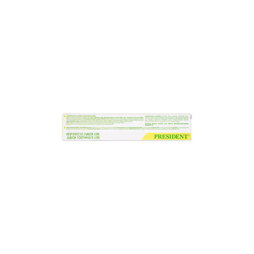 President Junior 6+ Lime Toothpaste 50ml