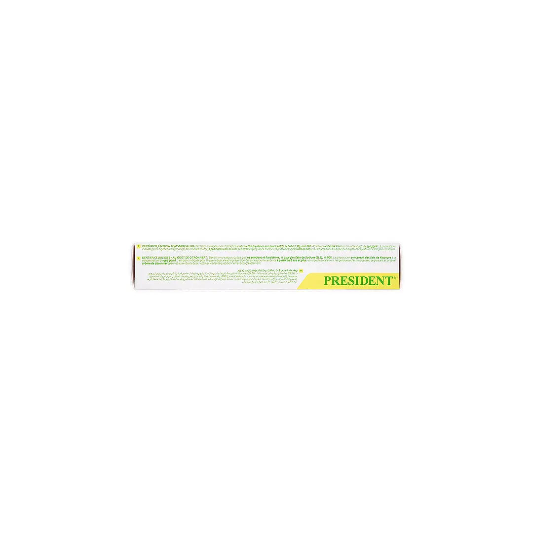 39494-President Junior 6+ Lime Toothpaste 50ml +3