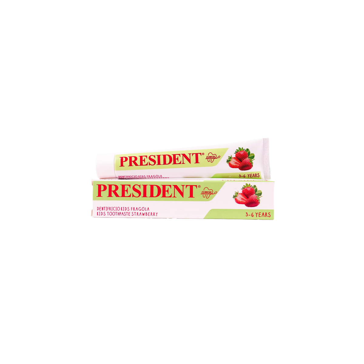 39495-President Kids 3-6 Years Strawberry Toothpaste 50ml