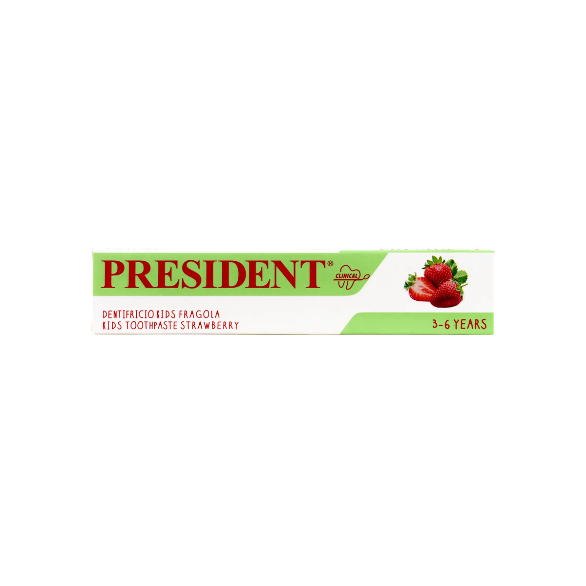 39495-President Kids 3-6 Years Strawberry Toothpaste 50ml +1