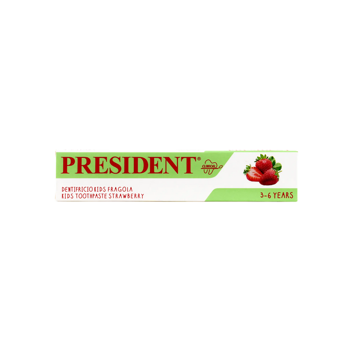 39495-President Kids 3-6 Years Strawberry Toothpaste 50ml +1