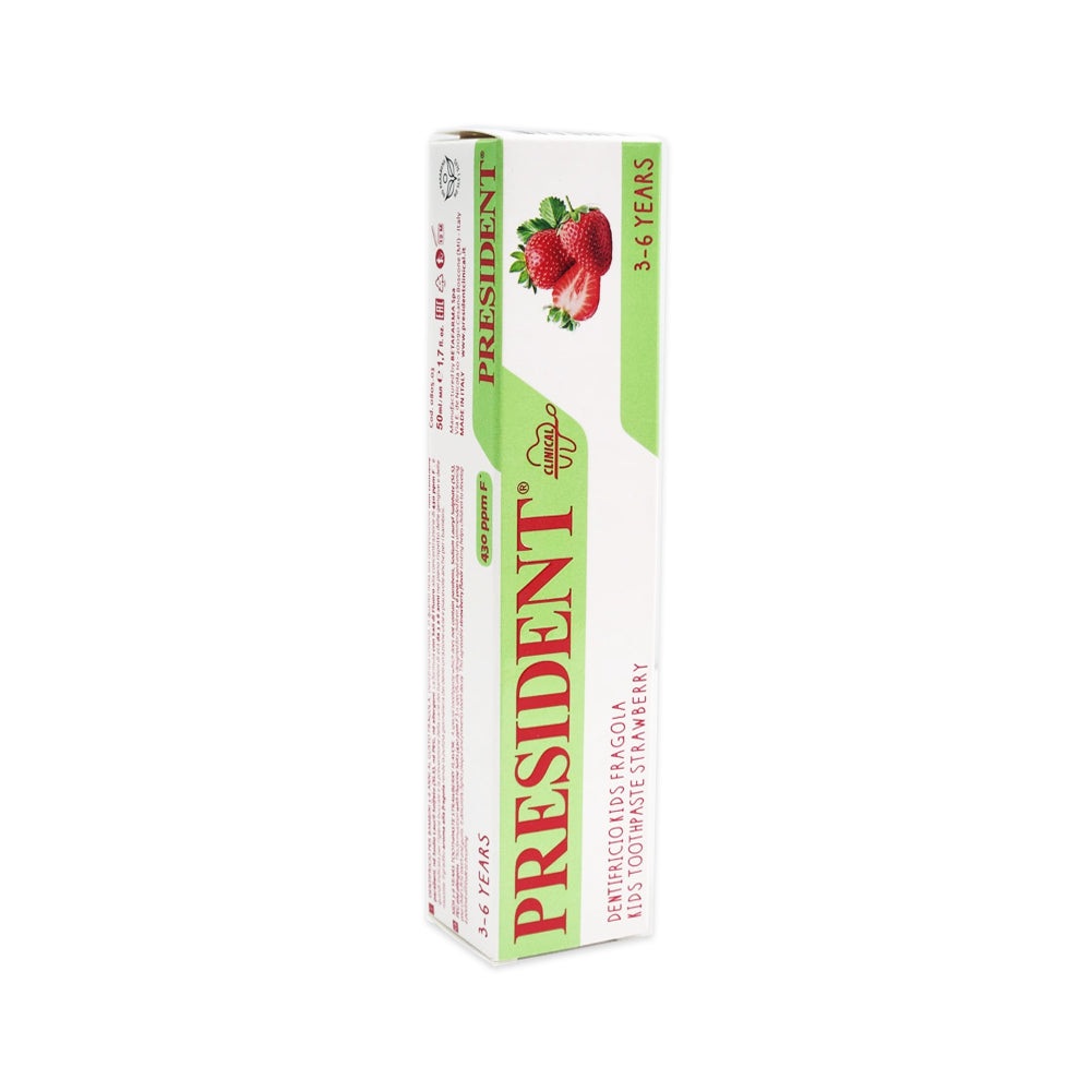 President Kids 3-6 Years Strawberry Toothpaste 50ml – Pharmazone