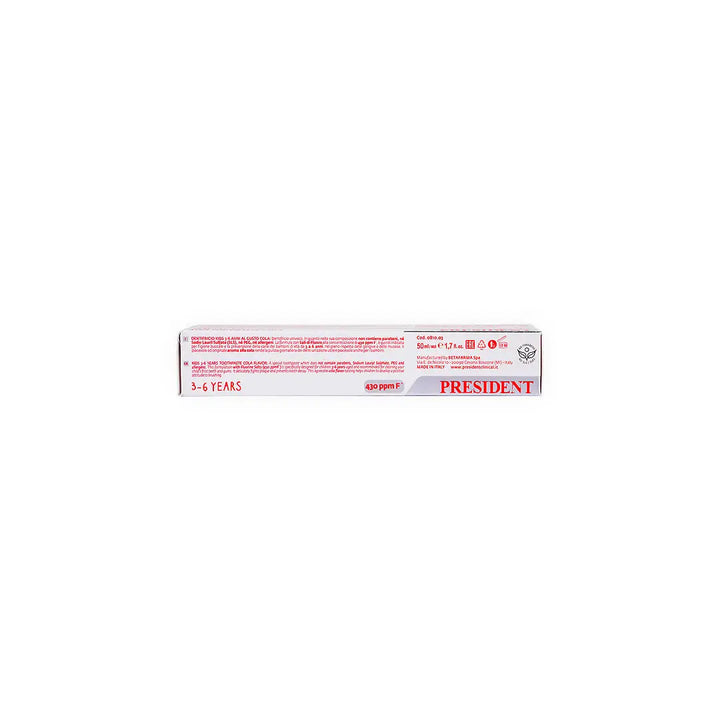 39496-President Kids 3-6 Years Cola Toothpaste 50ml +2