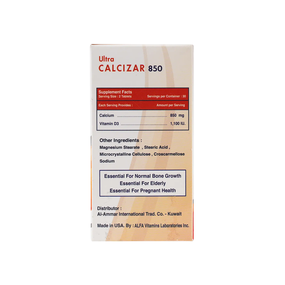 39508-Ultra Calcizar 850 60 Tab +1