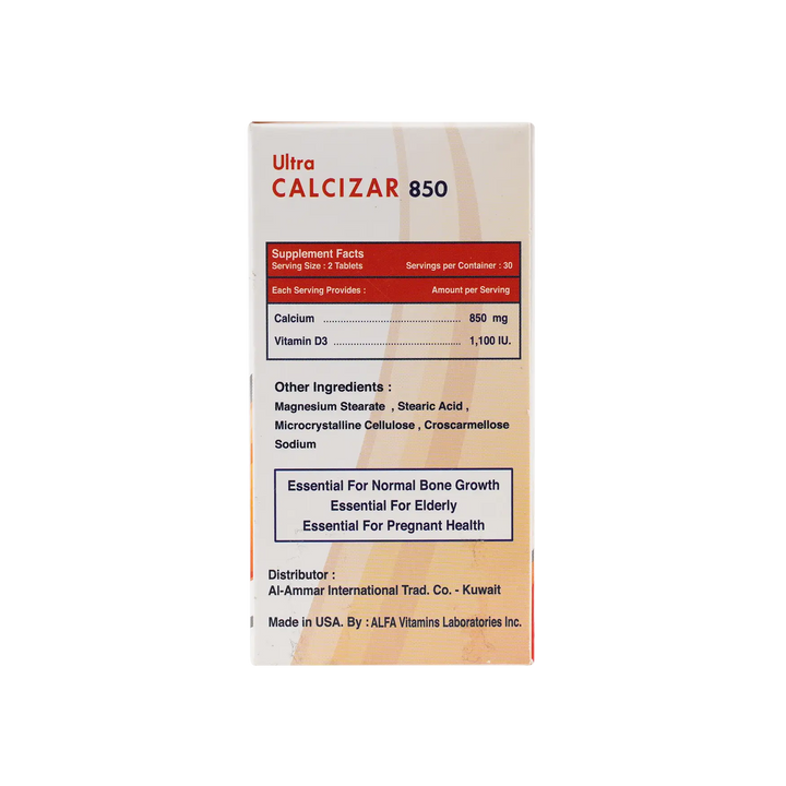 39508-Ultra Calcizar 850 60 Tab +1