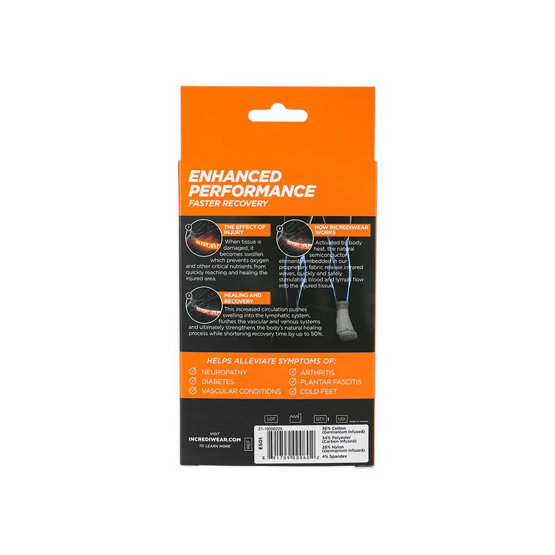 39608-Incrediwear Diabetic Incredisock Ankle Grey-S +3