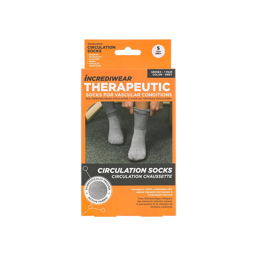 Incrediwear Diabetic Incredisock Crew Grey-S