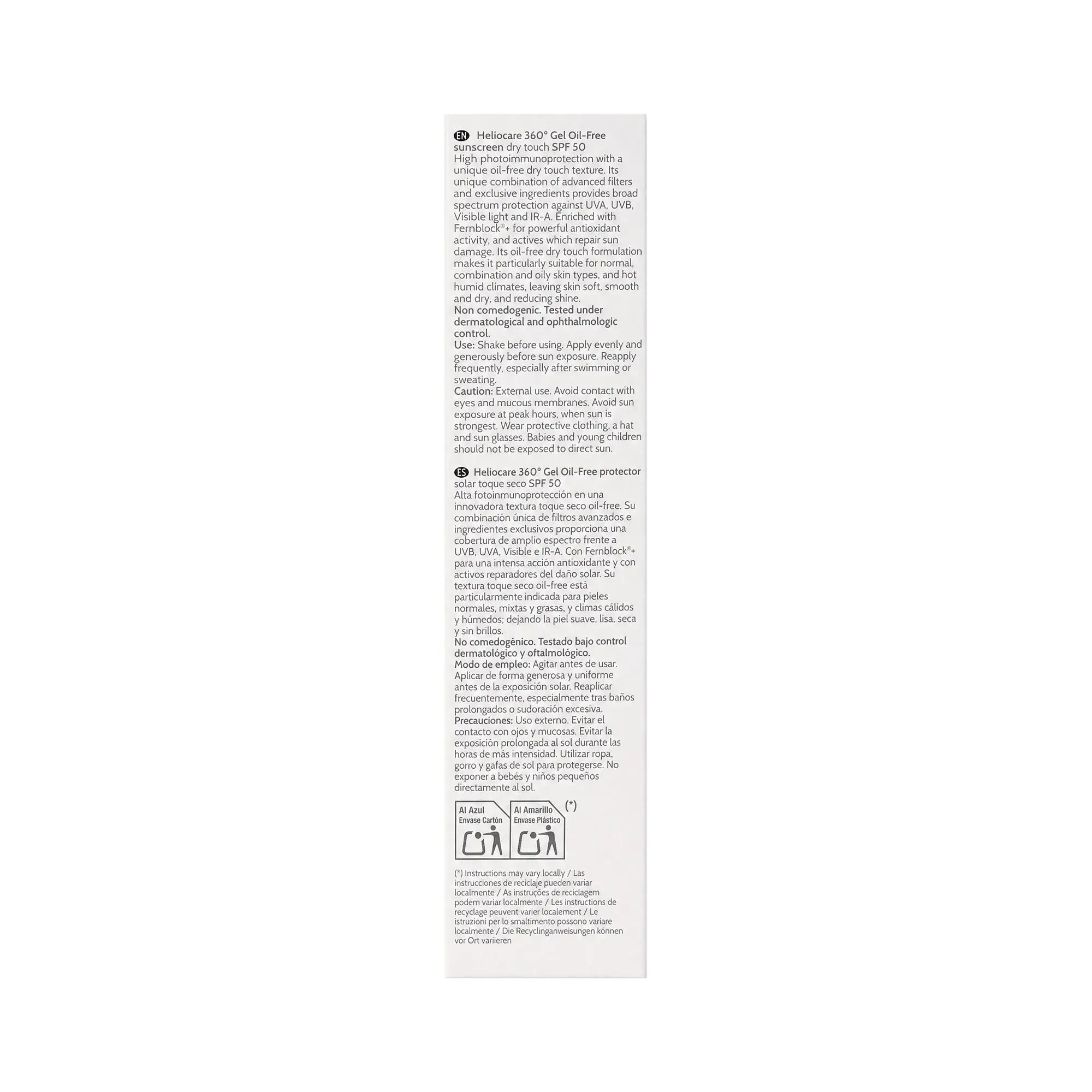 39625-Heliocare 360 Gel Oil-Free SPF50 Dry Touch 50Ml +2