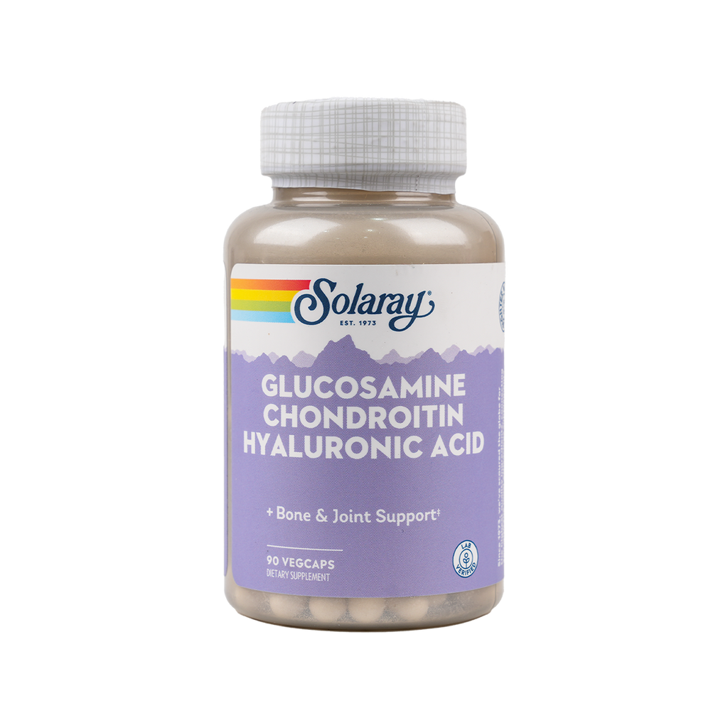 Solaray Glucosamine Chondroitin W/ Hyaluronic 90 Vegcap