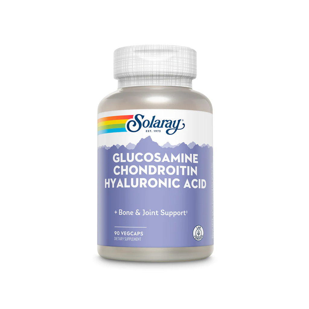 Solaray Glucosamine Chondroitin W/ Hyaluronic 90 Vegcap