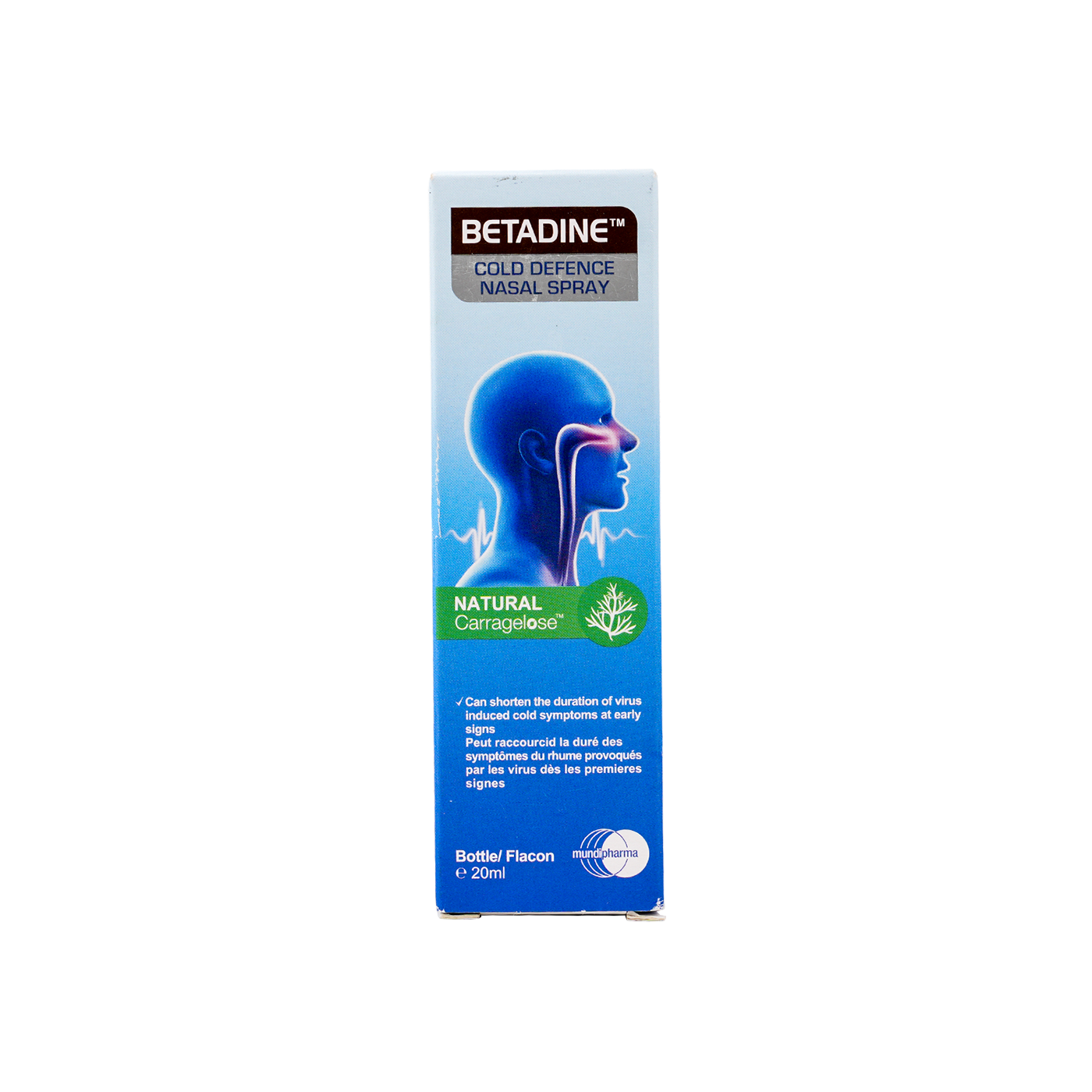 BETADINE COLD DEFENCE NASAL SPRAY 20ML - NATURAL CARRAGELOSE