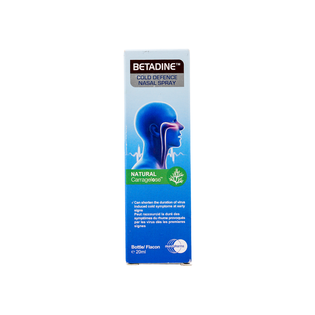 BETADINE COLD DEFENCE NASAL SPRAY 20ML - NATURAL CARRAGELOSE