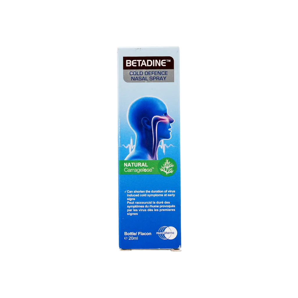 Betadine Cold Defence Nasal Spray 20Ml - Natural Carragelose