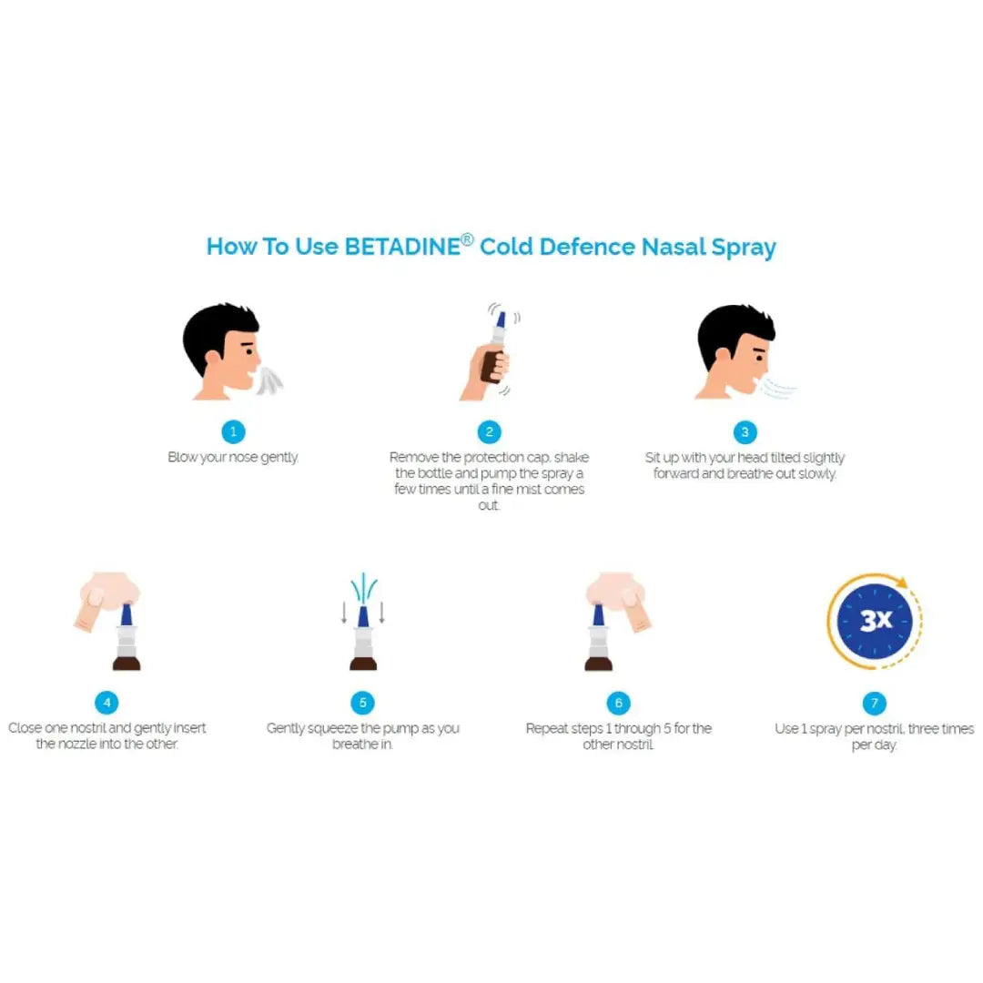 BETADINE COLD DEFENCE NASAL SPRAY 20ML - NATURAL CARRAGELOSE