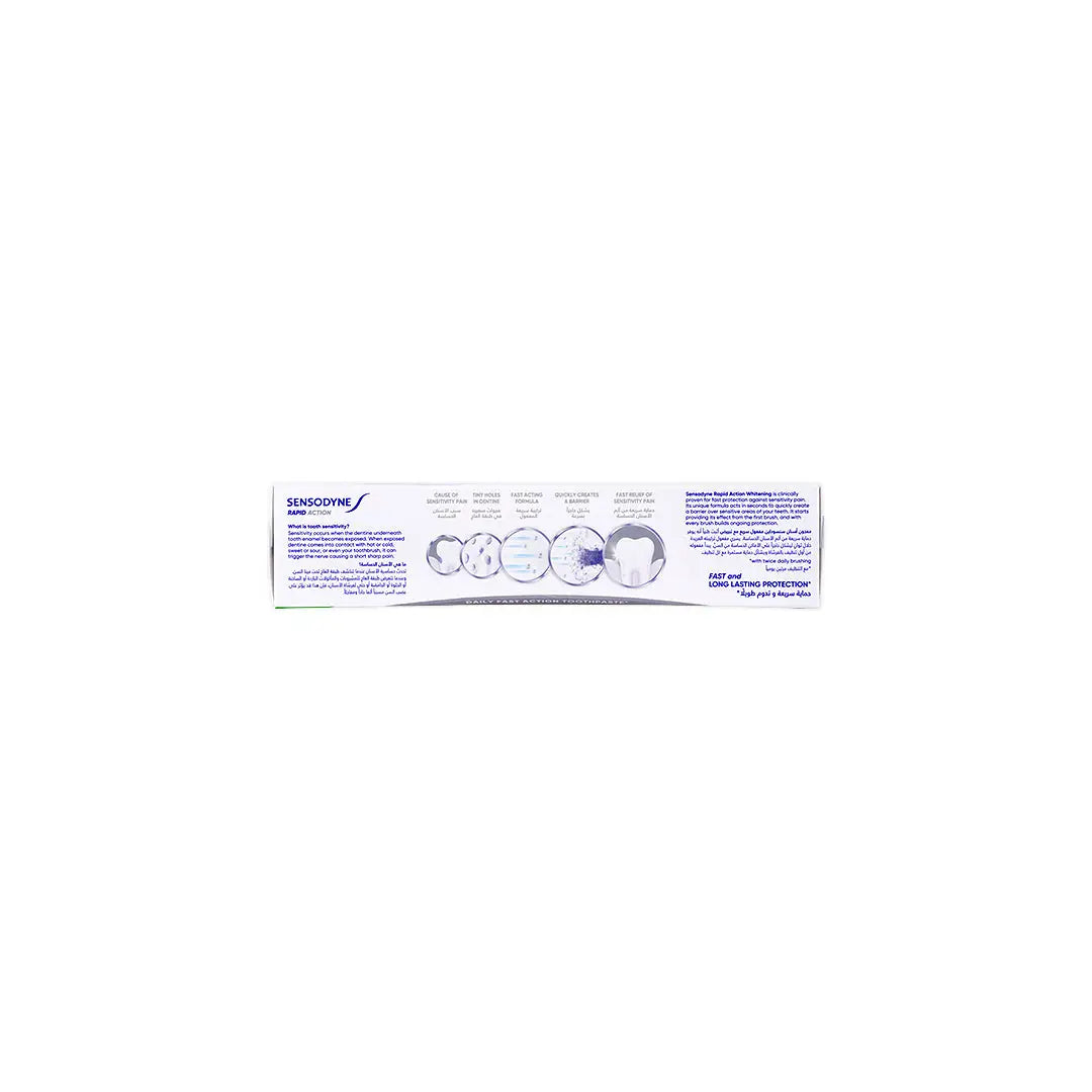 39737-Sensodyne Rapid Action Fast Relief Whitening Toothpaste 75ml +1