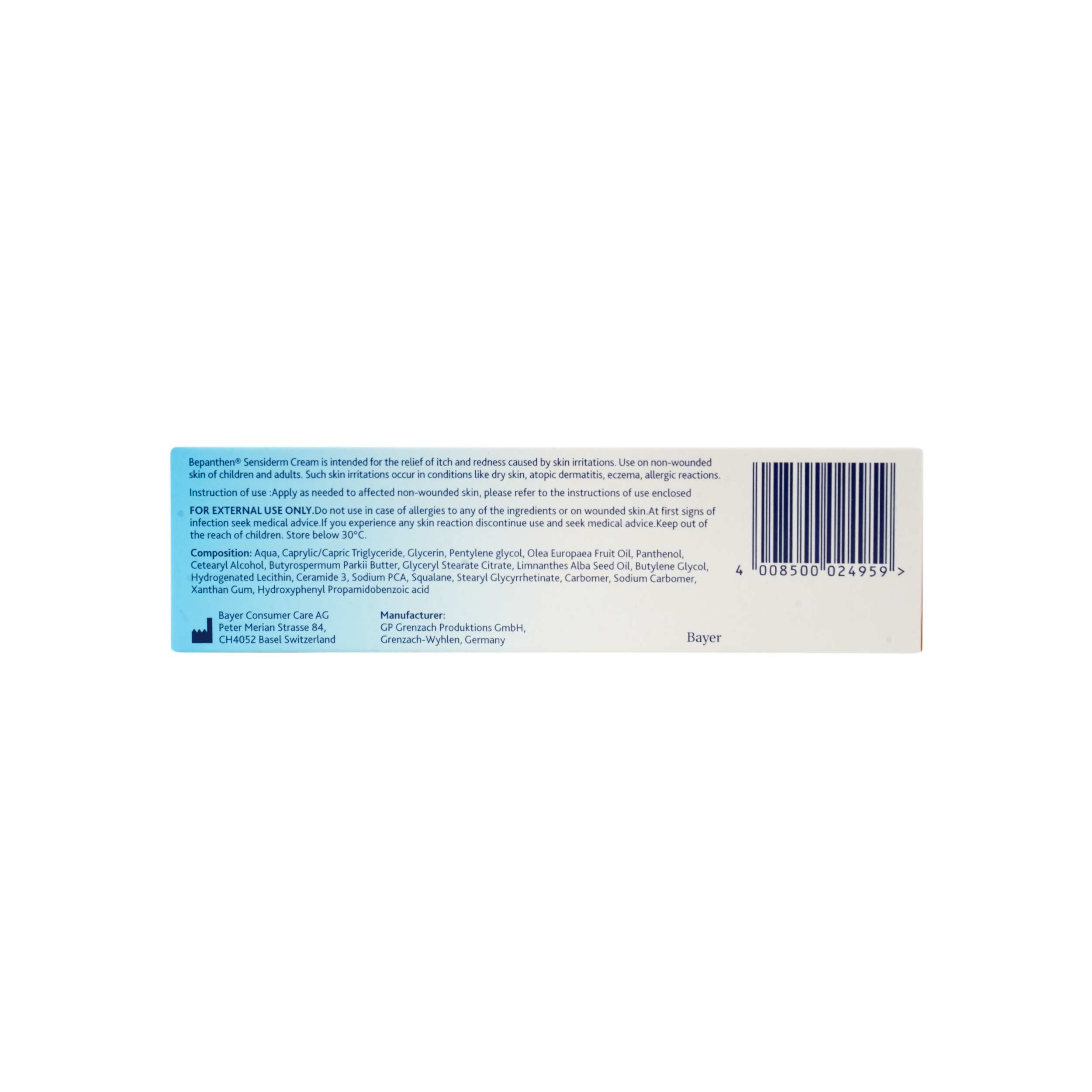 BEPANTHEN SENSIDERM CREAM 50G