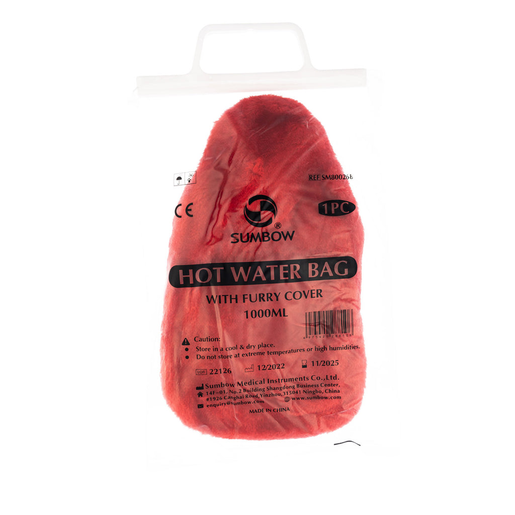 SUMBOW HOT WATER BAG WITH FURRY COVER 1000ML