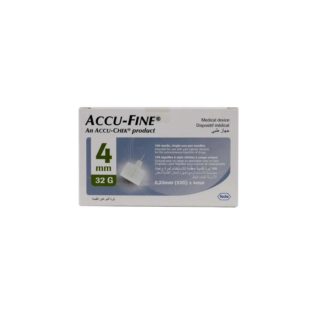 39859-Accu-Fine Pen Needles 4mmx32G 100pcs