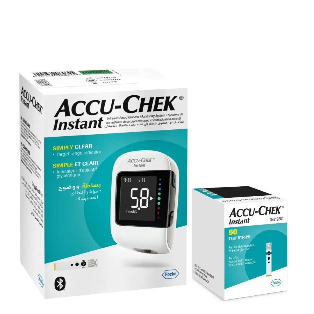 Accu-Chek Instant Glucometer+50 Strips (mmol/L)