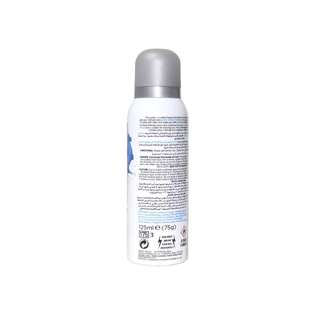 Femfresh Active Fresh Deodrant 125Ml-Silver