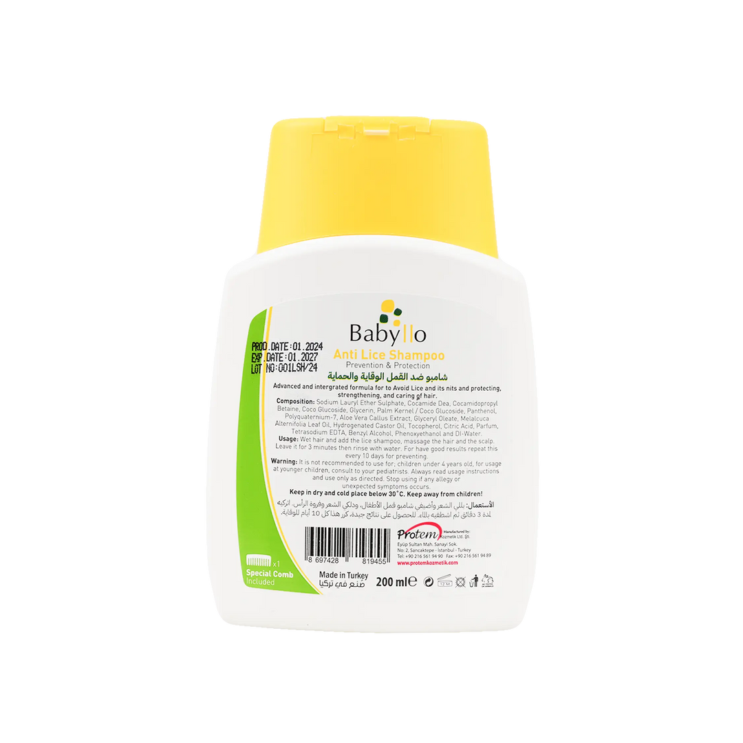 39952-Babyllo Baby Lice Shampoo 200ml +2