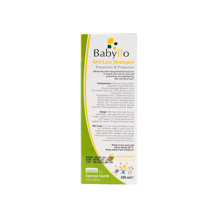 39952-Babyllo Baby Lice Shampoo 200ml +4